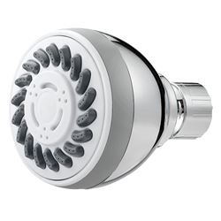 Boston Harbor Fixmount Shower Head, 1.75 (6.6) 80 gpm (L/MIN) psi, 1/2-14 NPT Connection, Threaded, ABS, Chrome