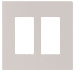 Eaton Cooper Wiring PJ PJS262W Wallplate, 4.87 in L, 4.94 in W, 2 -Gang, Polycarbonate, White, High-Gloss