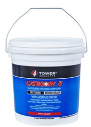 Tower Sealants CATEGORY 5 TS-00083 Brush-Grade Textured Patch, White, 1 gal, Pack of 4