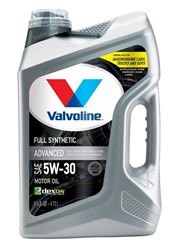 Valvoline 881164 Advanced Full Synthetic Motor Oil, 5W-30, 5 qt, Bottle, Pack of 3