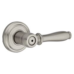 Kwikset Signature Series 730ADL 15 Privacy Lever, Thumbturn Lock, Satin Nickel, Knob Handle, Zinc, Residential, 2 Grade