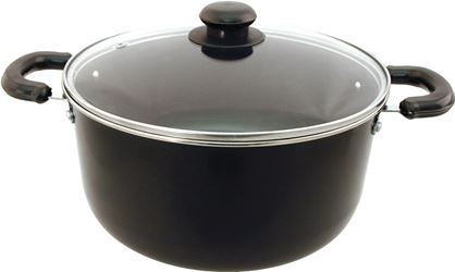 Euro-Ware 406 Dutch Oven, 5 qt Capacity, Carbon Steel, Black, Heat-Resistant Handle, Pack of 6