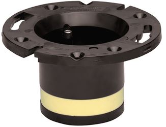 Oatey 43538 Closet Flange, 4 in Connection, ABS, Black, For: 4 in Pipes, Pack of 2