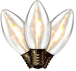 Holiday Bright Lights BU25FLDSC9-TWW Light Bulb, 0.6 W, Intermediate (E17) Lamp Base, LED Lamp, Warm White Light