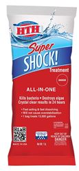 HTH Super Shock 52019 Pool Treatment, Solid, Chlorine-Like, 1 lb, Pack of 15