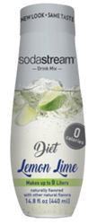 Sodastream Classics 1424227012 Soda Drink Mix, Water, Diet Lemon Lime, 14.9 fl-oz Bottle, Pack of 4