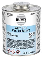 Harvey 018430-12 Solvent Cement, 32 oz Can, Liquid, Blue