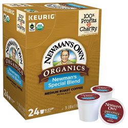 Newmans Own 5000351721 Coffee K-Cup Pod, Special Blend, Caffeine, Medium Roast, Box, Pack of 4