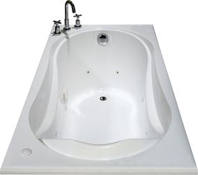 Maax Cocoon 6032 Series 102722-091-001 Bathtub, 40 to 52 gal, 59-7/8 in L, 31-7/8 in W, 20-1/2 in H, Acrylic, White