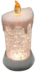 Hometown Holidays 21605 Ice Candle Ice, Prelit, 1.5 V, Soft White Light, Pack of 6