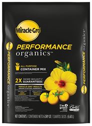 Miracle-Gro Performance Organics 45606300 All-Purpose Container Mix, Solid, 6 qt Bag, Pack of 8