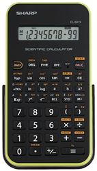 Sharp EL501XBGR Scientific Calculator, Battery, 10 Display, LCD Display, Black/Green