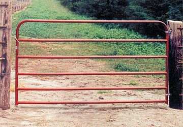 Behlen Country 40130141 Utility Gate, 168 in W Gate, 50 in H Gate, 20 ga Frame Tube/Channel, Red