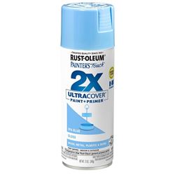 Rust-Oleum Painters Touch 2X Ultra Cover 334045 Spray Paint, Gloss, Spa Blue, 12 oz, Aerosol Can