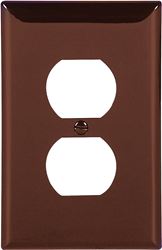 Eaton Wiring Devices 5132B-BOX Receptacle Wallplate, 4-1/2 in L, 2-3/4 in W, 1 -Gang, Nylon, Brown, High-Gloss, Pack of 15