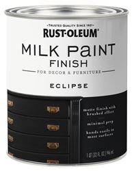 Rust-Oleum 331052 Milk Paint, Matte, Eclipse, 1 qt, Can