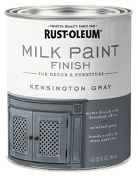 Rust-Oleum 331053 Milk Paint, Matte, Kensington Gray, 1 qt, Can