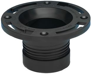 Oatey 43650 Closet Flange, 4 in Connection, ABS, Black, Pack of 2