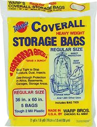 Wraps Banana Bags CB-36 Storage Bag, R, Plastic, Yellow, 36 in L, 60 in W, 2 mil Thick