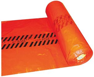 Warps RSF Safety Flag Roll, 18 in L, 18 in W, Red, Plastic