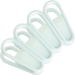 Merrick C8944A-CL24 Hanger Grip Clip, 6 in W, 4 in L, Plastic, White, Pack of 24