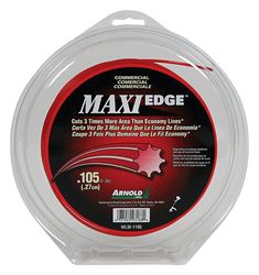 ARNOLD Maxi Edge WLM-1105 Trimmer Line, 0.105 in Dia, 165 ft L, Polymer, Red
