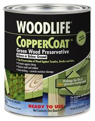 WOODLIFE 1904A Wood Preservative, Green, Liquid, 1 qt, Can