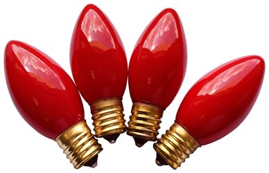 Hometown Holidays 16592 Replacement Bulb, 7 W, Intermediate Lamp Base, Incandescent Lamp, Ceramic Red Light
