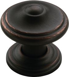 Amerock BP55341ORB Cabinet Knob, 1-1/4 in Projection, Zinc, Oil-Rubbed Bronze