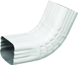 Amerimax 27064 Front Gutter Elbow, Aluminum, White