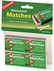 Coghlans 940BP Waterproof Matches, 40-Stick, Wood Stick