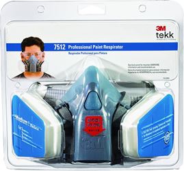 3M TEKK Protection 7512PA1-A/R-7512E Professional Paint Spray Respirator, M Mask, P95 Filter Class, Dual Cartridge