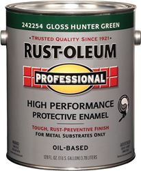 Professional 242254 Enamel Paint, Oil, Gloss, Hunter Green, 1 gal, Can, 255 to 435 sq-ft/gal Coverage Area, Pack of 2