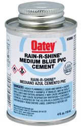 Oatey 30890 Solvent Cement, 4 oz Can, Liquid, Blue