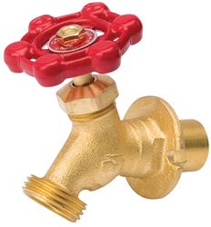 B & K 108-503HC Sillcock Valve, 1/2 x 3/4 in Connection, Sweat x Male Hose, 125 psi Pressure, Brass Body