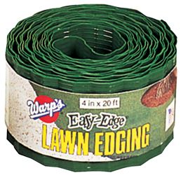 Warps Easy-Edge LE-420-G Lawn Edging, 20 ft L, 4 in H, Plastic, Green