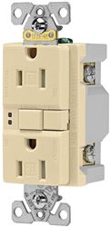 Eaton Wiring Devices TRSGF15V-3-L GFCI Duplex Receptacle, 2 -Pole, 15 A, 125 V, Back, Side Wiring, NEMA: 5-15R