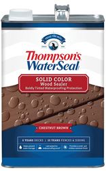 Thompsons WaterSeal TH.093301-16 Wood Sealer, Solid, Liquid, Chestnut Brown, 1 gal, Pack of 4