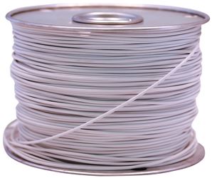 CCI 55671423 Primary Wire, 12 AWG Wire, 1-Conductor, 60 VDC, Copper Conductor, White Sheath, 100 ft L, Pack of 2