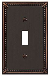 AmerTac 74TDB Switch Wallplate, 1 -Gang, Metal, Aged Bronze, Pack of 4