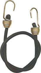 Keeper 06180 Bungee Cord, 13/32 in Dia, 24 in L, Rubber, Black, Hook End, Pack of 10