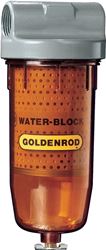 DL Goldenrod Water Block 496 Fuel Filter, 1 in Connection, NPT, 25 gpm