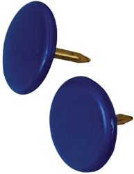 Hillman 122678 Thumb Tack, 15/64 in Shank, Metal, Painted, Blue, Flat Head, Sharp Point, Pack of 6