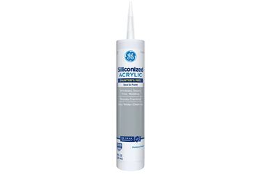 GE Painters Pro Siliconized Acrylic 2874546 Caulk, Clear, 2 to 7 days Curing, 10 fl-oz Cartridge, Pack of 12