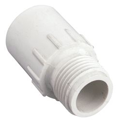 Orbit 53362 Hose to Pipe Adapter, 1/2 x 3/4 in, Slip Joint x MHT, PVC, White