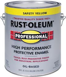 Rust-Oleum K7744402 Enamel Paint, Oil, Gloss, Safety Yellow, 1 gal, Can, 265 to 440 sq-ft/gal Coverage Area, Pack of 2