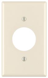 Leviton 78004 Single Receptacle Wallplate, 4-1/2 in L, 2-3/4 in W, 1 -Gang, Thermoset, Light Almond, Smooth