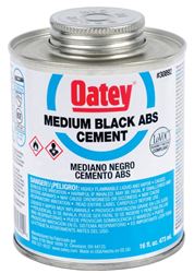 Oatey 30902 Solvent Cement, Opaque Liquid, Black, 32 oz Can