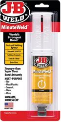 J-B Weld 50101 Epoxy Adhesive, Liquid, Ammonia, Light Yellow, 25 mL, Syringe