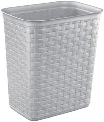 Sterilite 10346A06 Waste Basket, 3.4 gal Capacity, Plastic, Cement, 12-5/8 in H